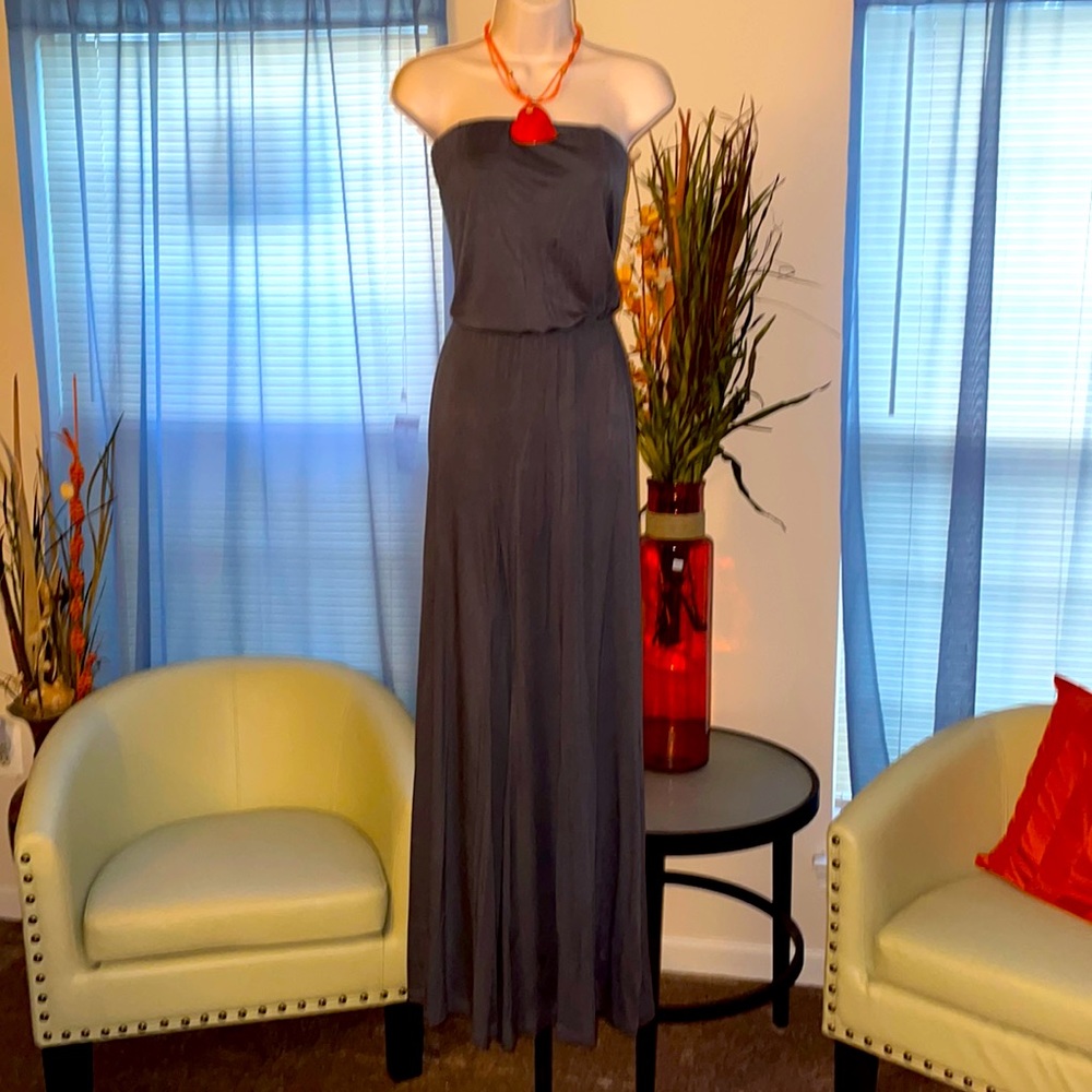 LvL X | Slate Gray Bandeau Pants Jumpsuit